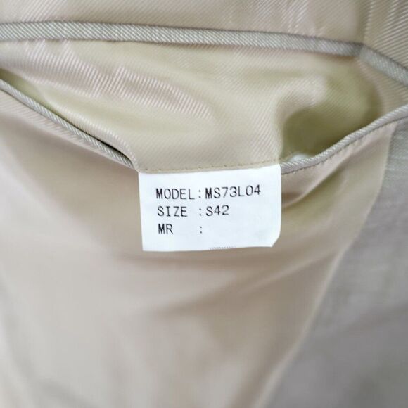Material London Marzotto Linen Blend Blazer 40R 3 Button Sand Tan‎ / Beige - Picture 11 of 14
